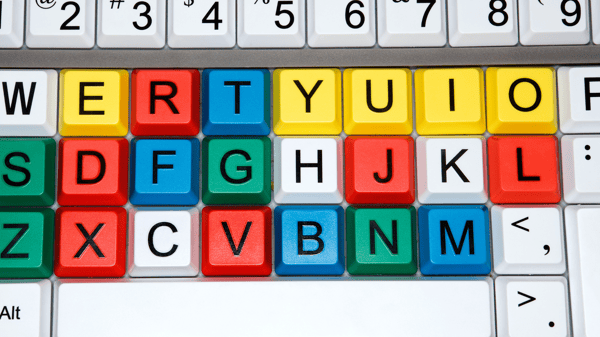 colorful keyboards to help with dyslexia